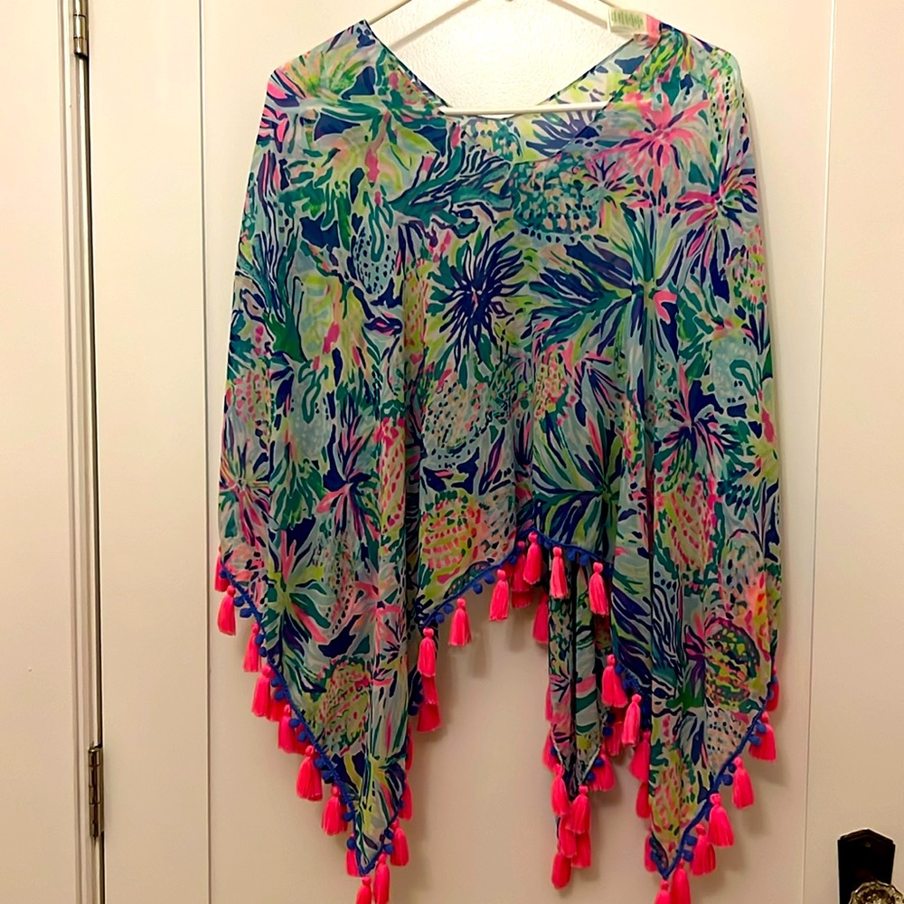 Lilly Pulitzer sleeveless sheer cover up